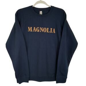 Magnolia Distressed Navy Graphic Sweatshirt Men’s/Women’s Large NWT